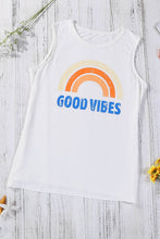 Cargar imagen en el visor de la galería, Camiseta sin mangas arcoíris Good Vibes