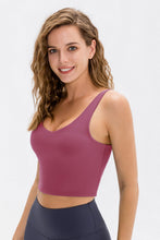 Load image into Gallery viewer, Low-Back Cropped Yoga Tank