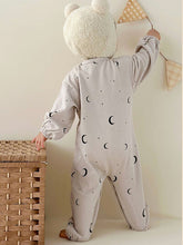 Load image into Gallery viewer, Printed Button Up Dropped Shoulder Jumpsuit