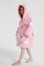 Cargar imagen en el visor de la galería, Sudadera con capucha peluda de manga larga y gran tamaño con estampado luminoso