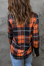Load image into Gallery viewer, Plaid Color Block Long Sleeve Top