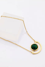 Load image into Gallery viewer, Geometric Inlaid Stone Pendant Necklace