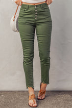 Load image into Gallery viewer, Button Fly Hem Detail Skinny Jeans