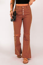Load image into Gallery viewer, High Waist Button Fly Flared Jeans