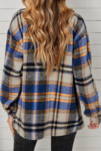 Load image into Gallery viewer, Plaid Pocketed Button Down Shacket