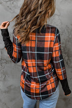 Load image into Gallery viewer, Plaid Color Block Long Sleeve Top