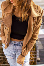 Load image into Gallery viewer, Zip-Up Suede Jacket