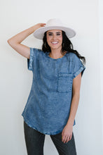 Load image into Gallery viewer, Doe & Rae Take Me There Denim Top