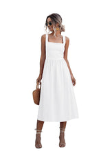 Load image into Gallery viewer, Square Neck Backless Dress