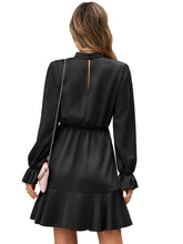Load image into Gallery viewer, Mock Neck Flounce Sleeve Mini Dress