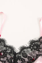 Load image into Gallery viewer, Heart Print Lace Trim Cami and Shorts Pajama Set