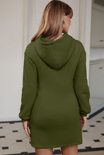 Load image into Gallery viewer, Drawstring Long Sleeve Hooded Dress