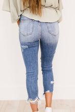 Load image into Gallery viewer, RISEN Simone High Rise Distressed Raw Hem Skinny Jeans