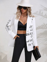 Load image into Gallery viewer, Letter Graphic Button Up Blazer
