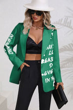 Load image into Gallery viewer, Letter Graphic Button Up Blazer