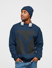 Cargar imagen en el visor de la galería, Sudadera con cuello redondo y logotipo Y para hombre