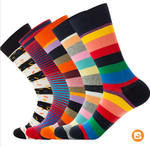 Load image into Gallery viewer, Multipack High Ankle Medium Thickness Colorful Casual Cotton sock