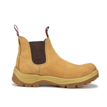Load image into Gallery viewer, Tan 6 inch Safety Toe Slip Resistant Leather Work Boots