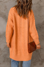 Load image into Gallery viewer, Cable-Knit Open Front Sweater Cardigan
