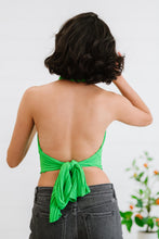 Load image into Gallery viewer, Glam À La Mode Tie-Back Halter Crop Top