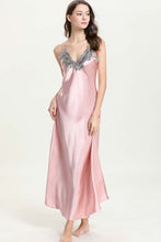 Load image into Gallery viewer, Full Size Lace Trim V-Neck Spaghetti Strap Satin Night Dress