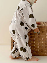 Load image into Gallery viewer, Printed Button Up Dropped Shoulder Jumpsuit