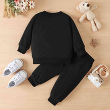 Load image into Gallery viewer, LITTLE BOSS Round Neck Long Sleeve Tee and Pants Set