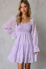 Load image into Gallery viewer, Leopard Applique Flounce Sleeve Smocked Tiered Dress