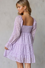 Load image into Gallery viewer, Leopard Applique Flounce Sleeve Smocked Tiered Dress