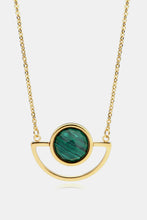 Load image into Gallery viewer, Geometric Inlaid Stone Pendant Necklace
