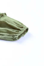 Load image into Gallery viewer, Ruffled Notched Neck Balloon Sleeve Blouse