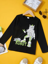 Load image into Gallery viewer, ROBOT Round Neck Long Sleeve T-Shirt