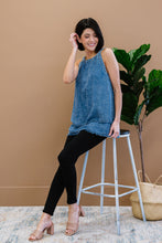 Load image into Gallery viewer, Doe & Rae Forever Young Mineral Wash Denim Sleeveless Top