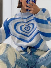 Load image into Gallery viewer, Heart Mock Neck Long Sleeve Sweater