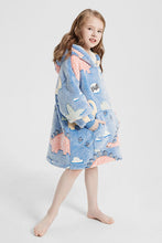 Cargar imagen en el visor de la galería, Sudadera con capucha peluda de manga larga y gran tamaño con estampado luminoso