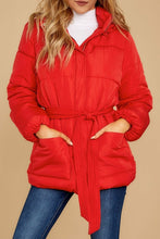 Load image into Gallery viewer, Women Winter Red Puffer Jacket