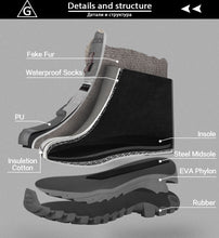 Load image into Gallery viewer, Hiking Shoes Waterproof Mountain Keep Warm Non-slip PU Leather Snow