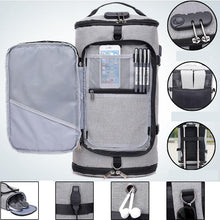 Cargar imagen en el visor de la galería, Mochila de gimnasio antirrobo con puerto USB, bolsa de fitness para hombre