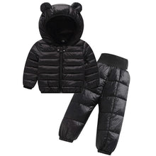 Load image into Gallery viewer, children's winter down two piece ski jump suit