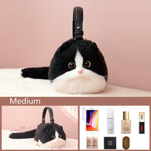 Cargar imagen en el visor de la galería, Bolso de mujer con forma de gato, hecho a mano y muy bonito
