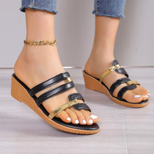 Cargar imagen en el visor de la galería, Women&#39;s Wedge Plus Size Slippers
