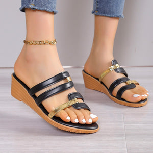 Women's Wedge Plus Size Slippers