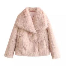 Load image into Gallery viewer, Winter Plush Coat Fashion Thicken Lapel Outwear Casual Long Sleeve Tops Womens Clothing
