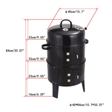 Load image into Gallery viewer, Double Layer Smokeless BBQ Grill &amp; Braising Oven - Vertical Charcoal Smoker For Effortless, Healthy Outdoor Cooking With Minimal Grease Smoke
