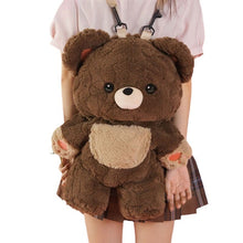 Load image into Gallery viewer, Love Bear Cute Plush Bag Backpack
