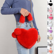 Load image into Gallery viewer, Love Bags Soft Plush Handbags Women Valentine&#39;s Day Party Bag
