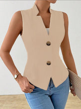 Cargar imagen en el visor de la galería, Solid Color Jacquard Suit Vest Jacket

