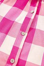 Cargar imagen en el visor de la galería, Plaid Button Up Long Sleeve Shirt Dress
