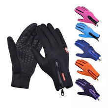 Load image into Gallery viewer, Winter Gloves Touch Screen Riding Motorcycle Sliding Waterproof Sports Gloves With Fleece
