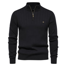 Load image into Gallery viewer, Half-zipper Pullover Sweater Men's Fashion Casual Stand Collar Long-sleeved Knitted Tops Fall Winter Clothing
